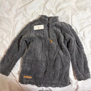 NWT Simply Southern Girls Sherpa Grey